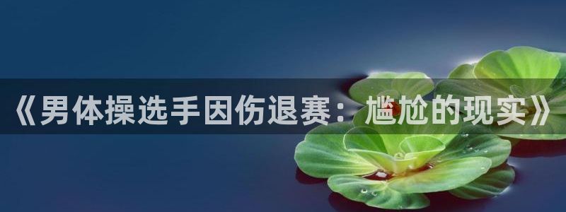 欧亿体育官方正版app官方:《男体操选手因伤退赛:尴尬的现实
